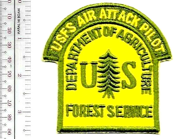 Air Attack Pilot Forest & Wildalnd USFS Airborne Firefighter Patch vel NO TARIFF