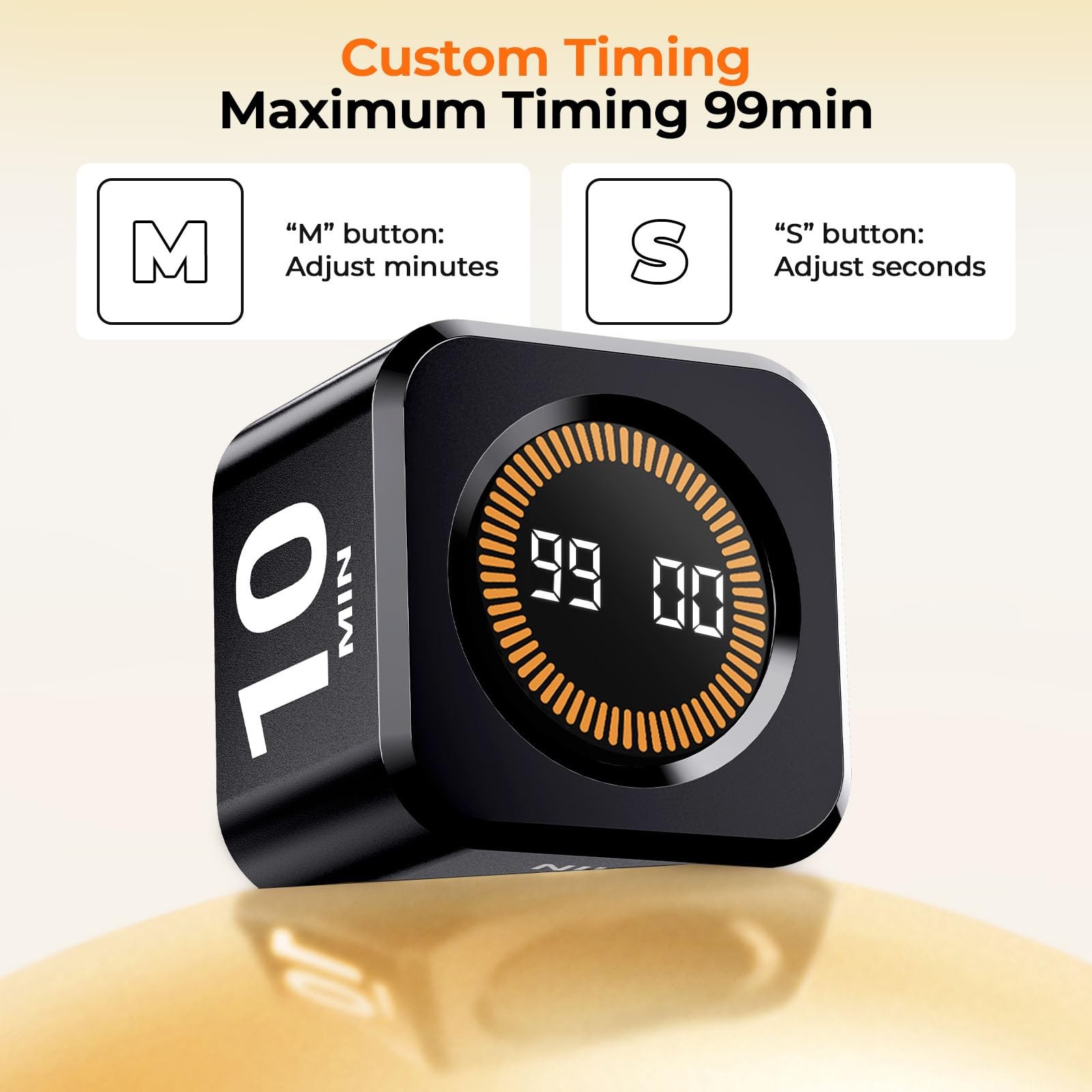Pomodoro Timer Cube, Cool Stuff Gadgets, Visual Timer with Gravity, Countdown...