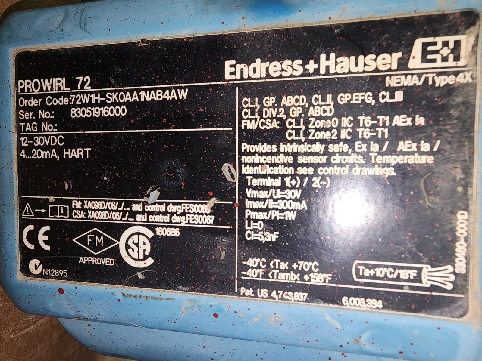 Endress+Hauser Prowirl 72 HART