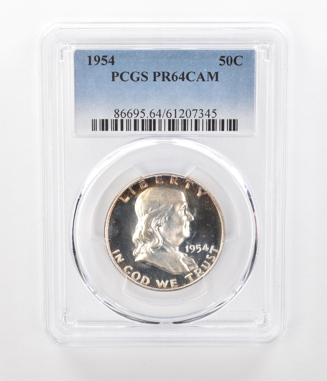 1954 Franklin Half Dollar PR64 CAM PCGS Peripheral Tone *1138