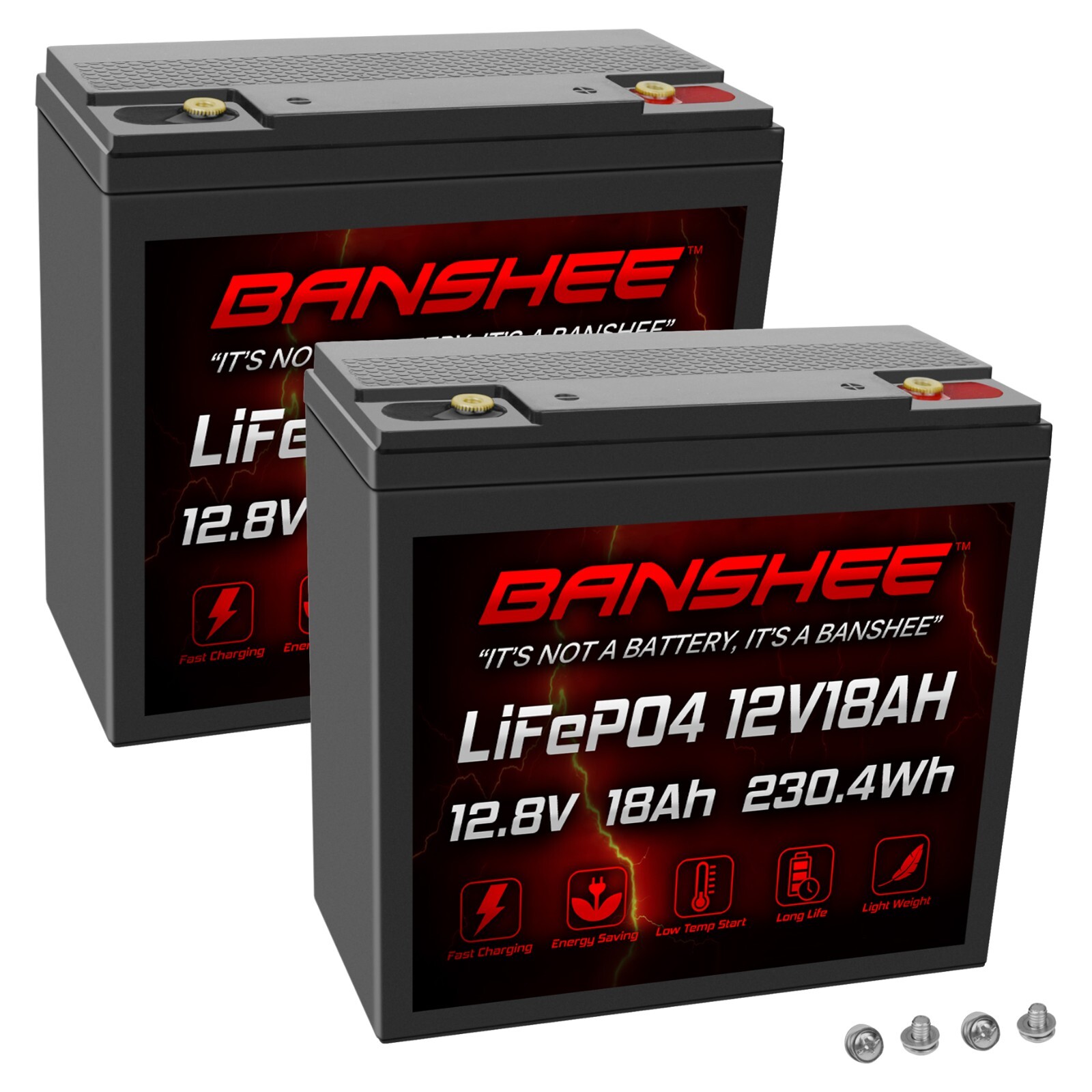 Banshee 12V 18AH Lithium Battery Compatible with 5799000010 - 2 Pack