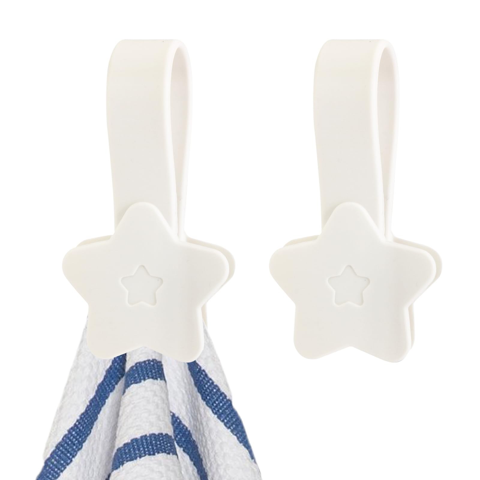 2 Pack Practical Silicone Hand Towel Clips, Magnetic Bath Towel Hooks with Ma...