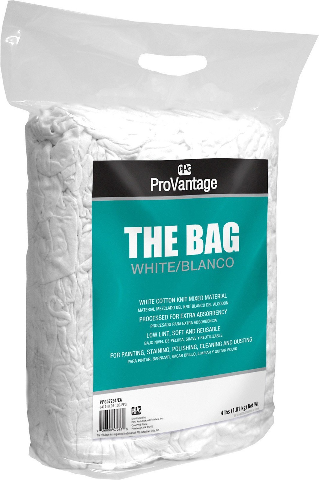 PPG Paints ProVantage Bag of White Rags, 4 lb 4 lb.