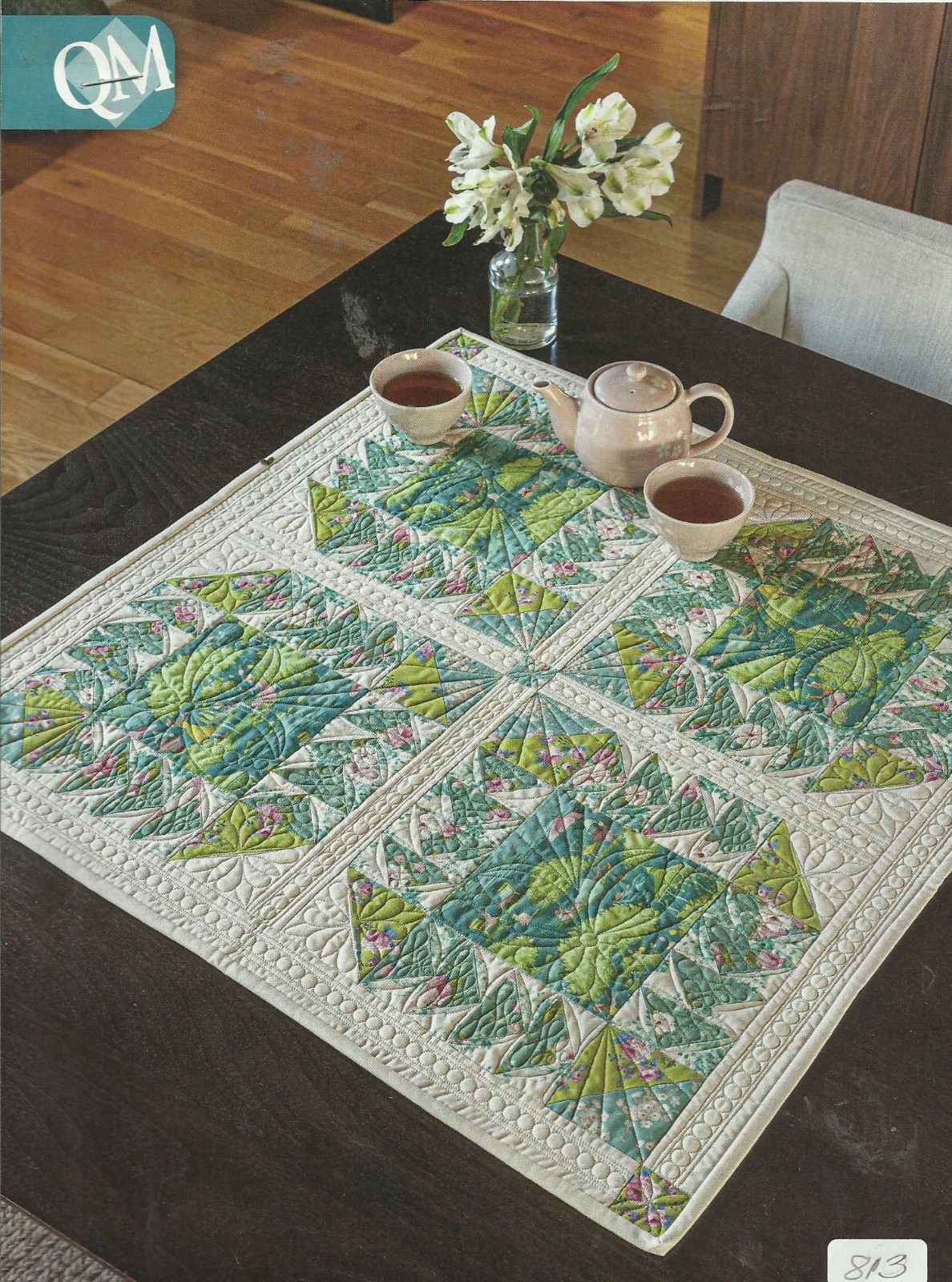 C0675  SUNDAY STROLL TABLE TOPPER QUILT PATTERN/INSTRUCTIONS