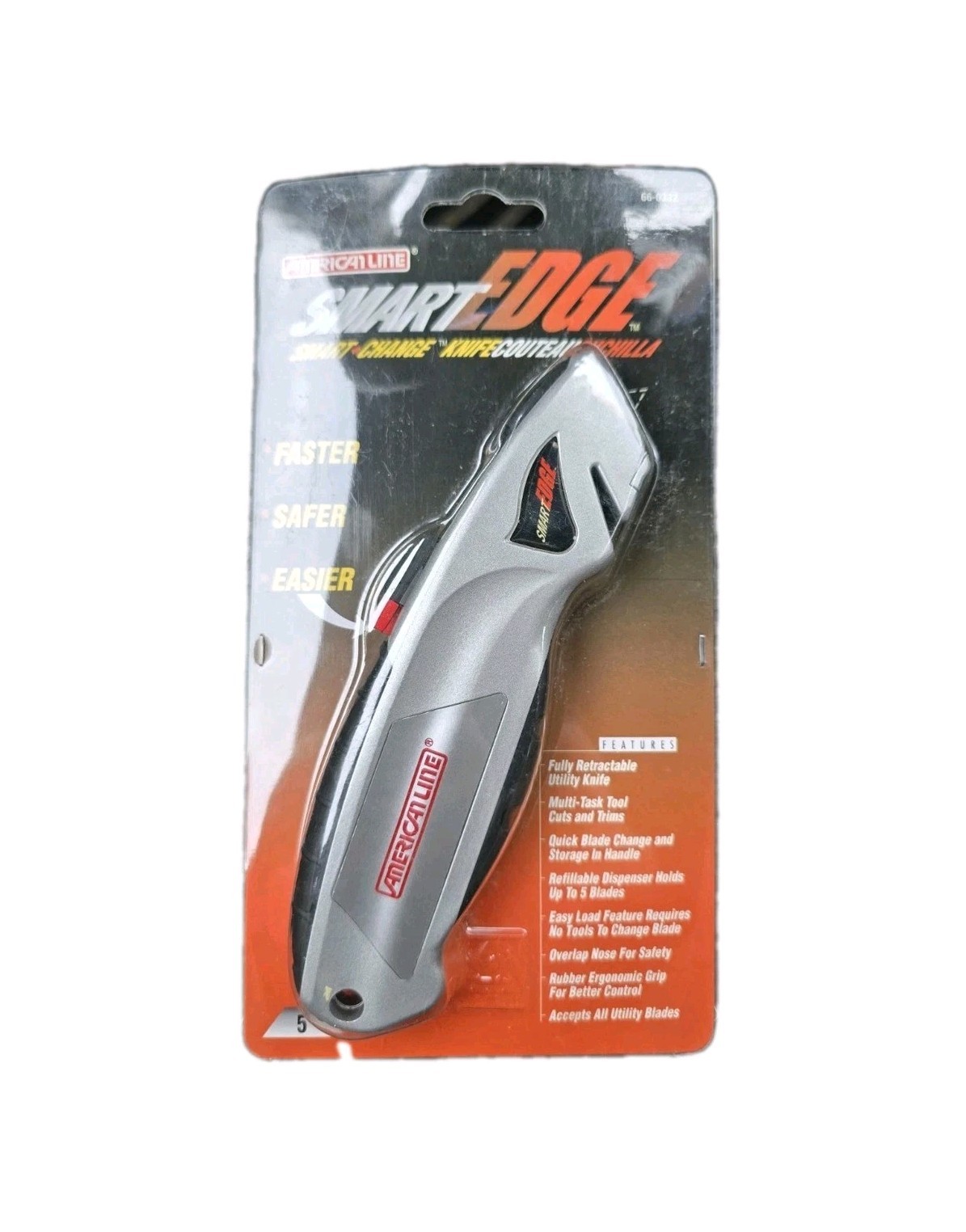 American Line Smart Edge Utility Knife Quick Blade Change 66-0332 66332 Vintage