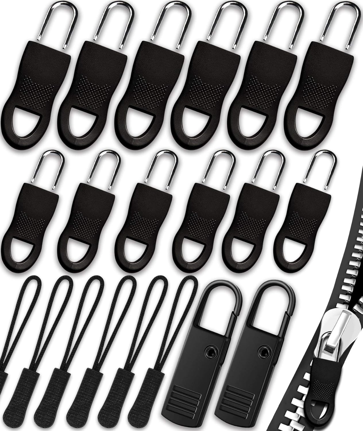 Zipper Pull, Universal Zipper Pull Replacement, Broken Replacement Zippers Pu...