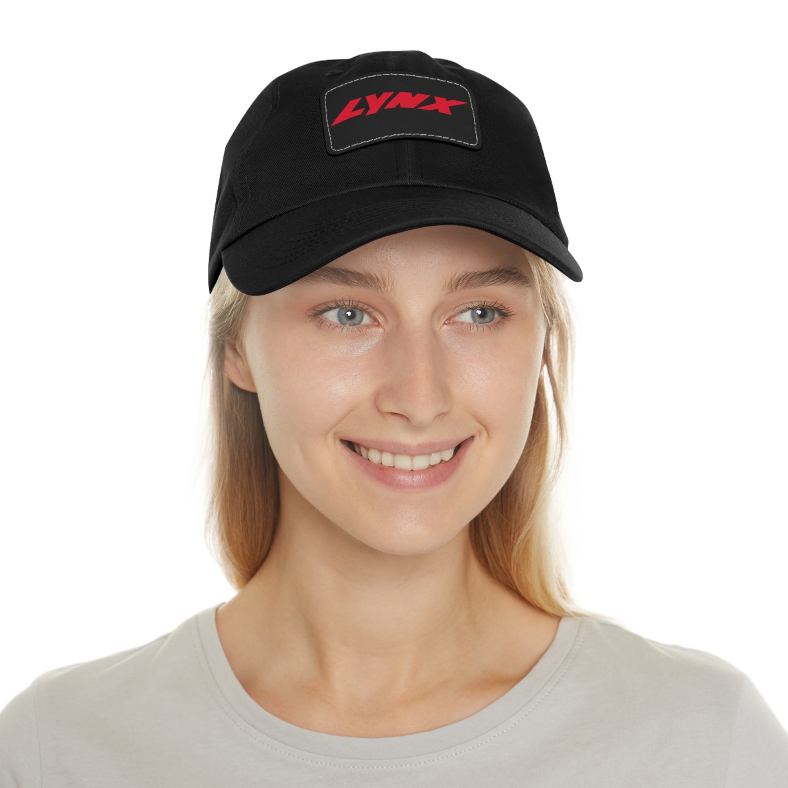 Lynx Snowmobiles logo Dad Hat w/ Faux Leather Patch Unisex Dad Hat
