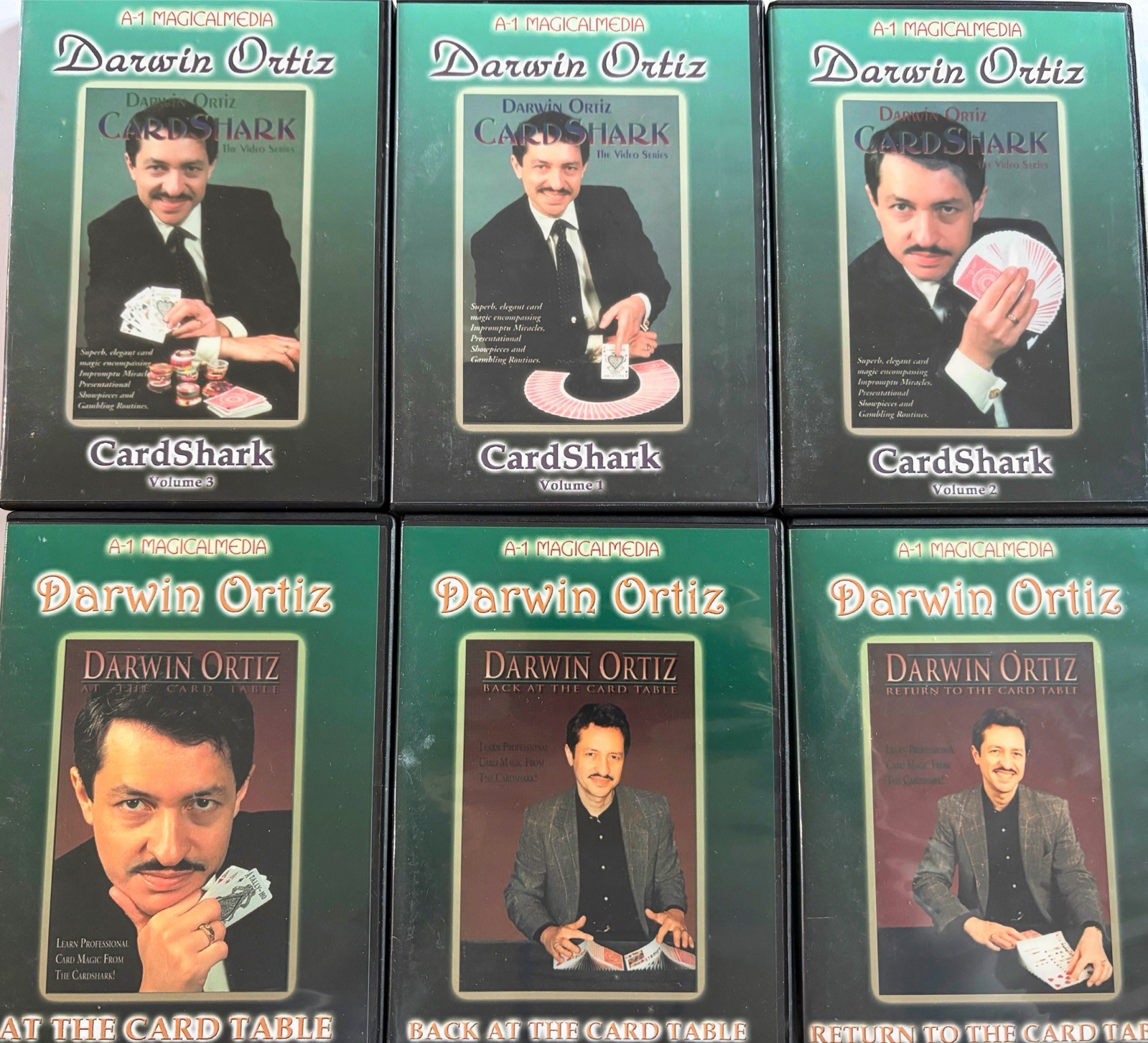 Set Of 6 x DARWIN ORITZ - Cardshark - Magic DVDs As Pictured S30
