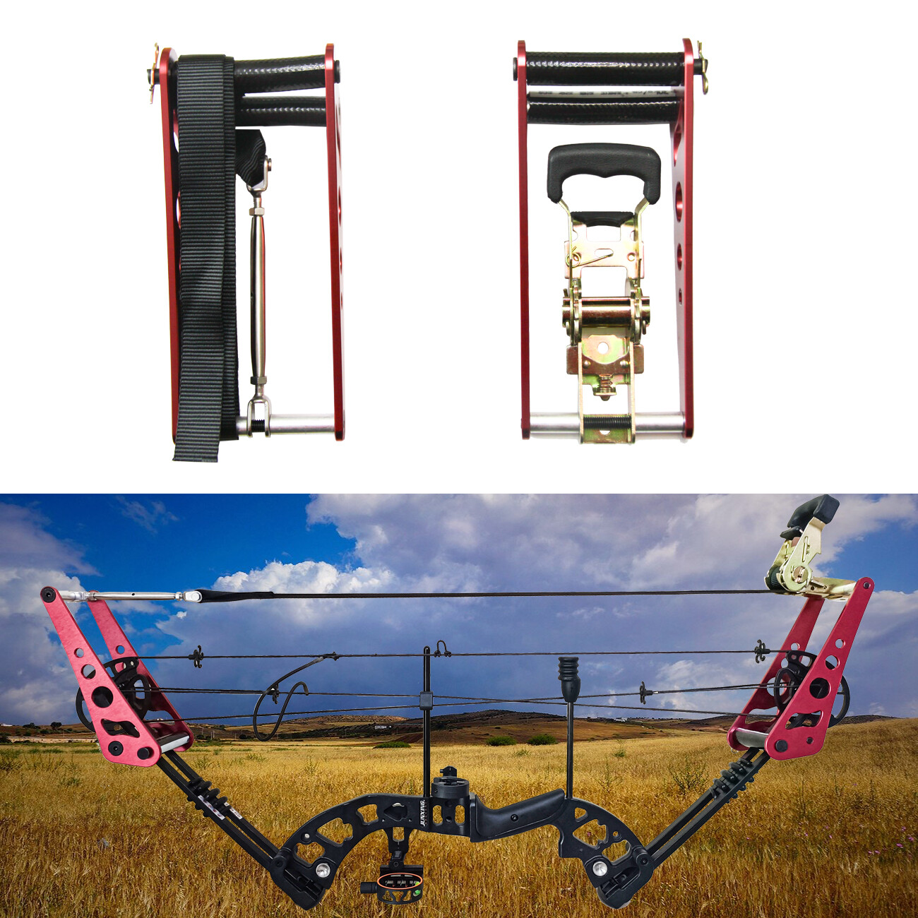 NEW Portable Bow Press tool Aluminum Alloy Ratchet-Loc Press Compound Bow
