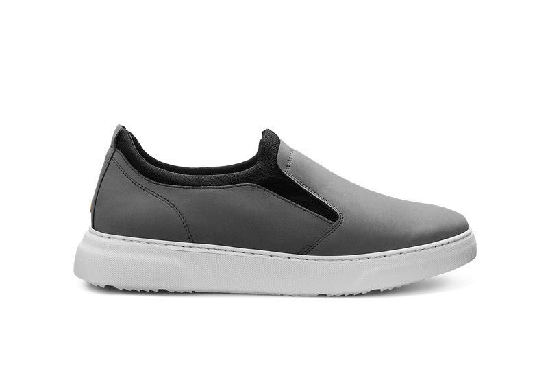 Samuel Hubbard Men's Flight Slip On Casual Shoe Light Grey Nubuck Size 12 Wide