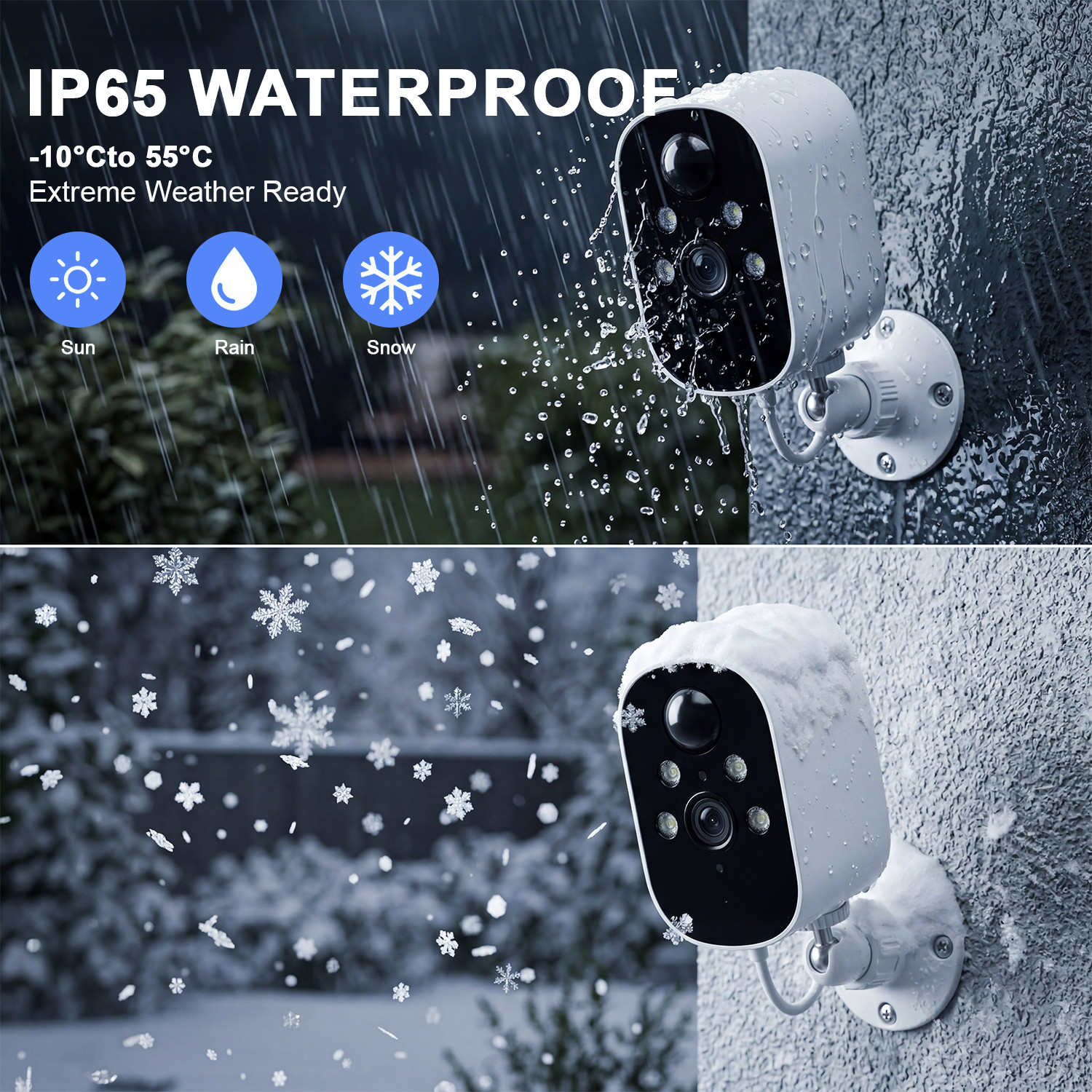 4Pcs Solar Security Camera System Outdoor Wireless WiFi Solar Battery Camera