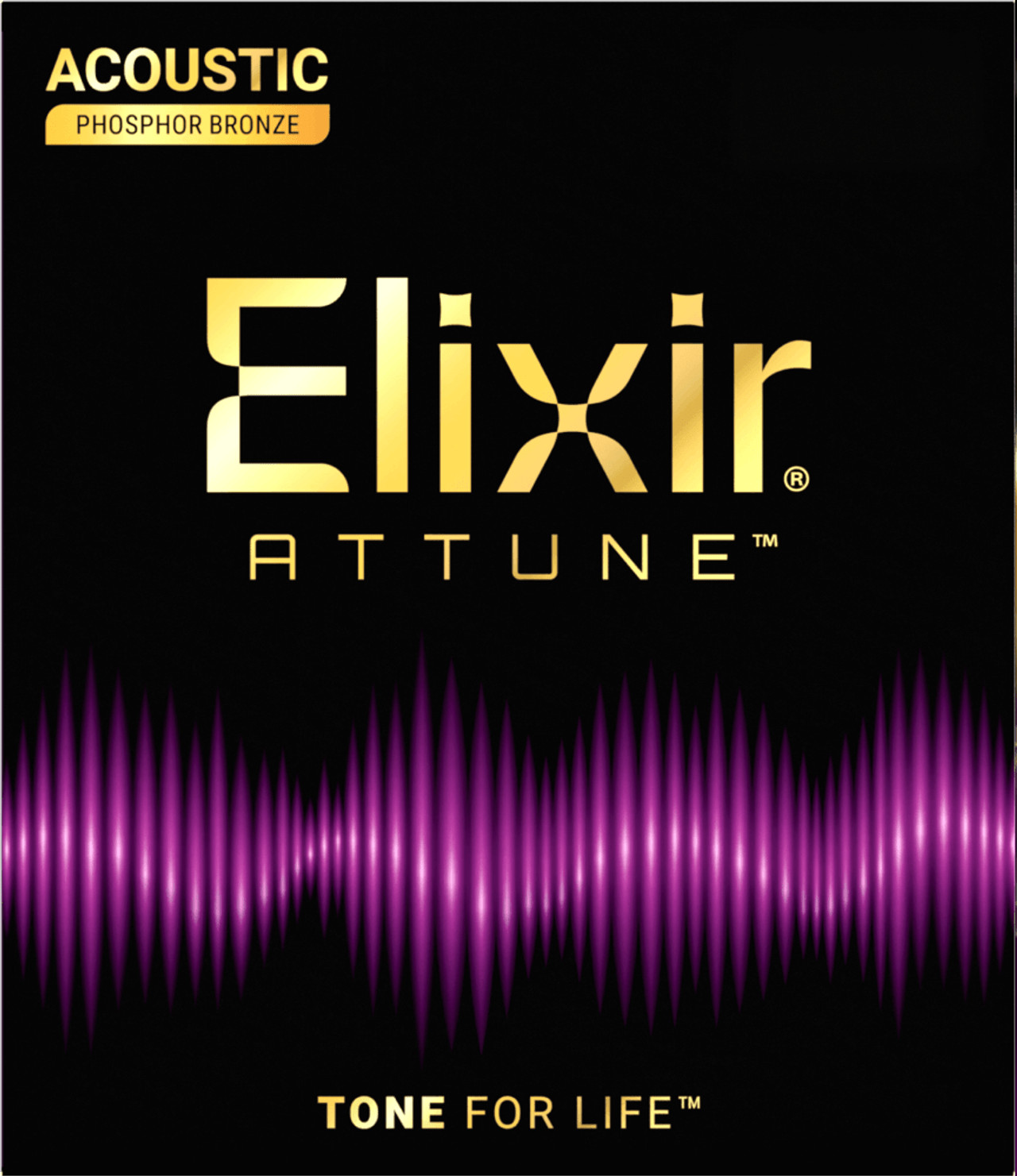 Elixir Strings  Attune Phosphor Bronze Acoustic Guitar Strings - .011-.052