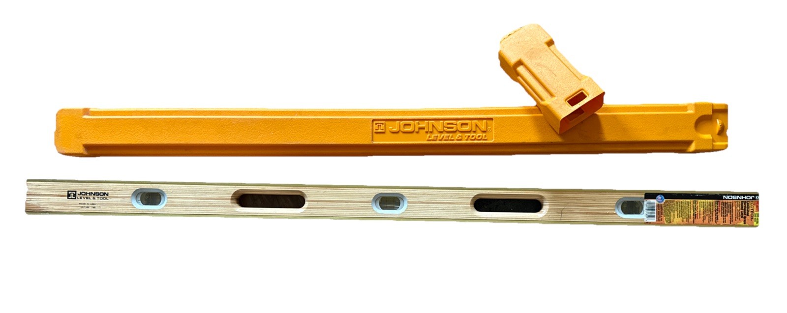 Johnson Tools 48” Hardwood Contractors Level & 3 Vial Professional Case #748