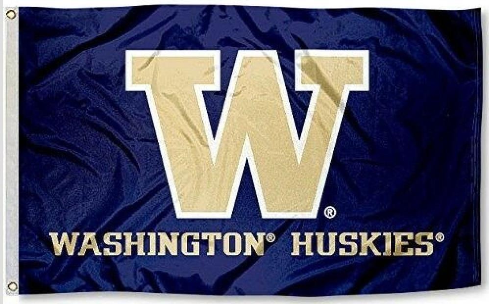University of Washington Huskies 3x5 Flag Man Cave Flag New UW 3 x 5 Banner.