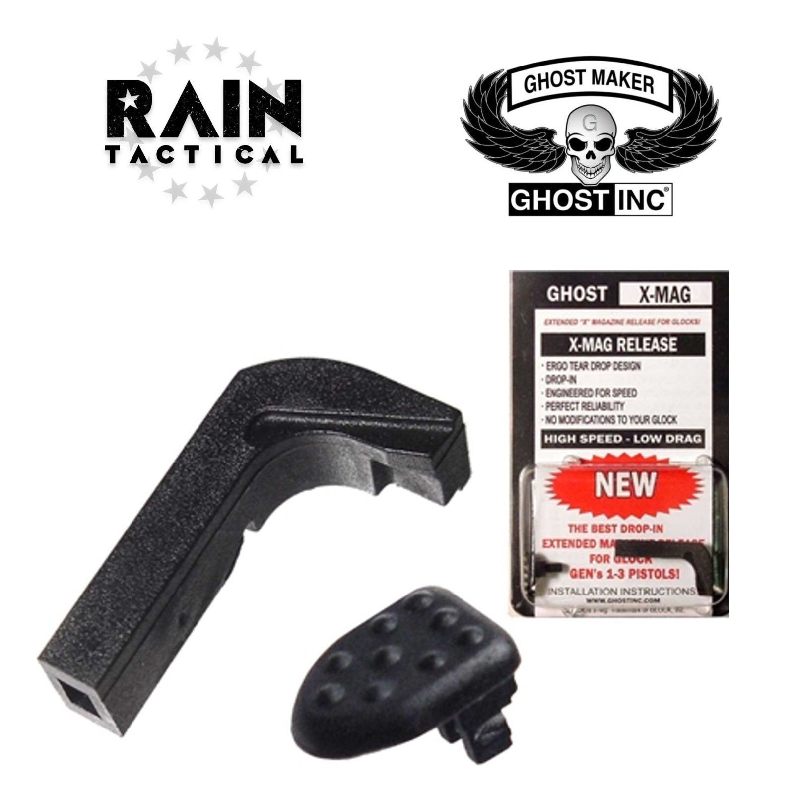 Ghost X-Mag Extended Magazine Release for Glock GEN 1-3, no MODS needed
