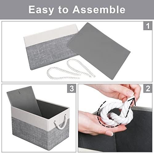Fab totes Storage Bins [3-Pack], Foldable Storage Baskets for Organizing Toys, B