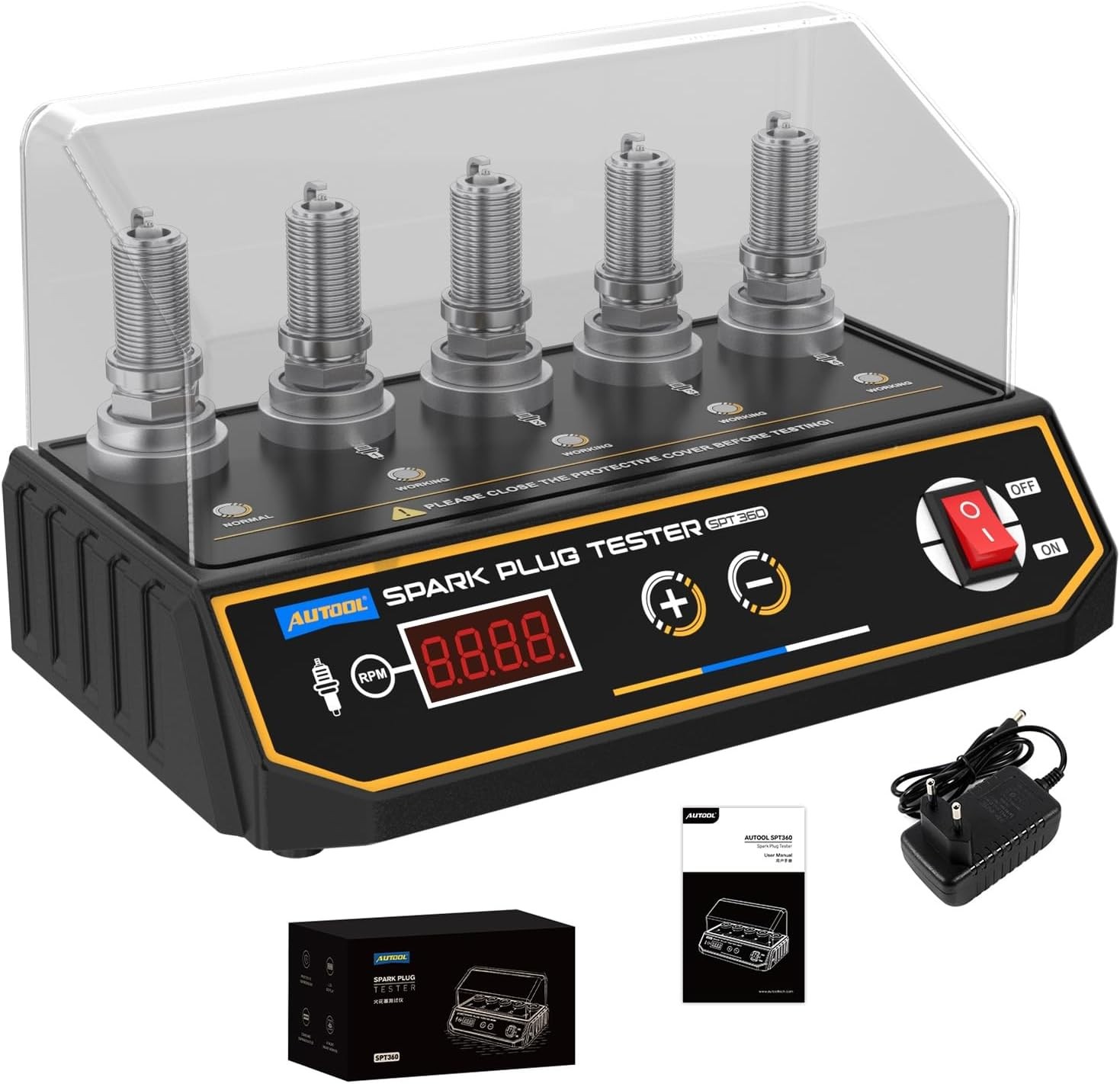 Car Spark Plug Tester 5 Holes Automotive Engine Ignition Plug Detector Analyzer