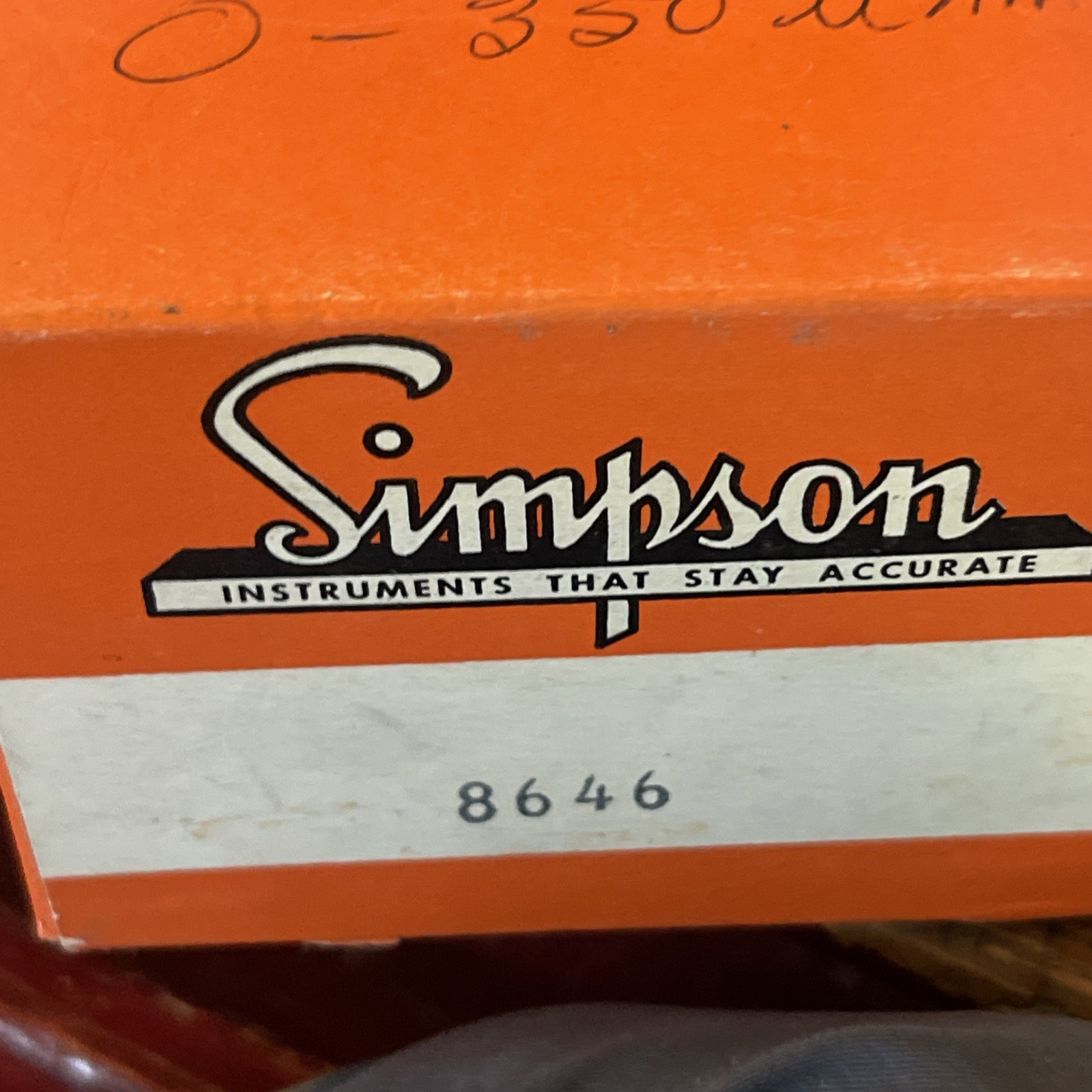 Simpson Model 8646 C 0-350 DC Microamperes Panel Meter RARE Good Condition CA