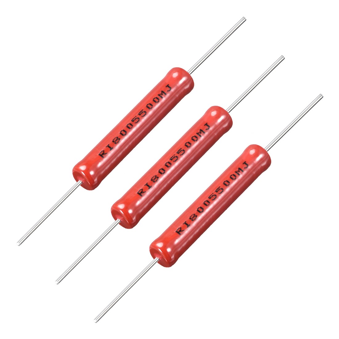 3Pack 5W Power Rating 500M Ohm High Voltage Glass Electrical Film Resistor