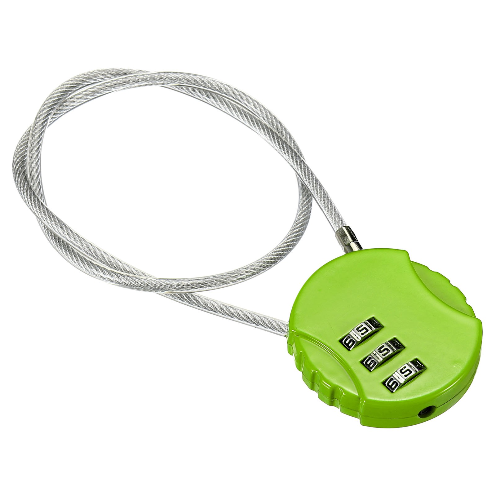 Small Combination Block 14.9", 1pc 3 Digit Luggage Lock, Green