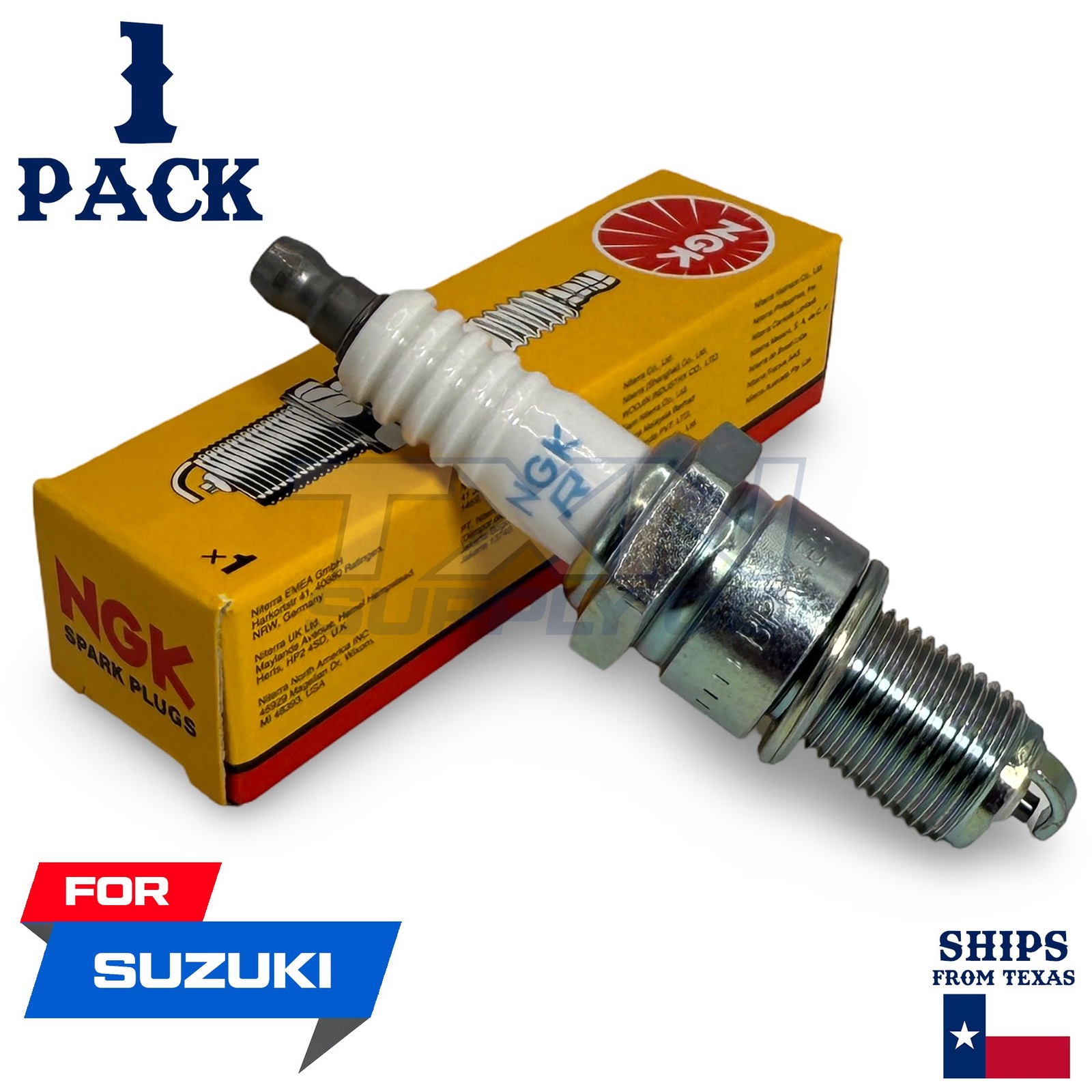 1 NGK Spark Plug - For DR-Z 110 Suzuki Motorcycle