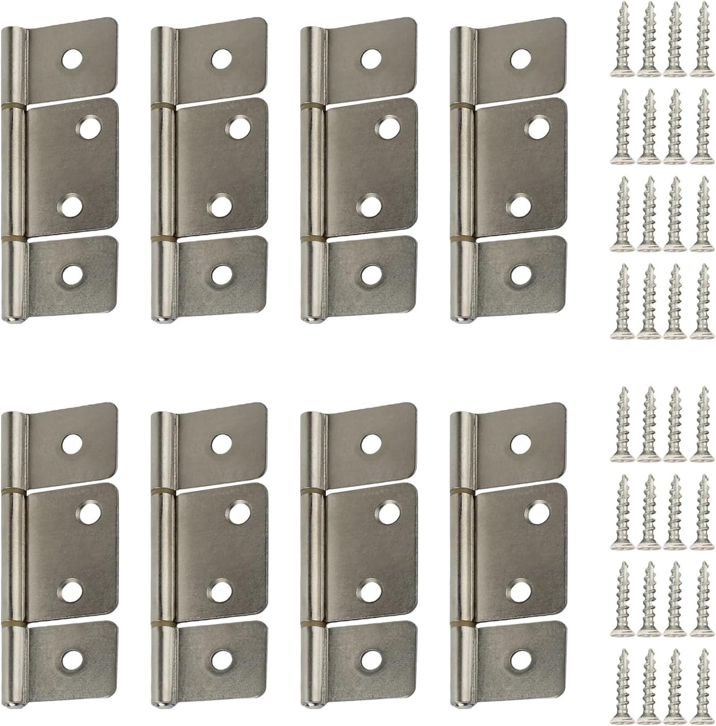 Three Leaf Non-Mortised Hinge for Mobile Home & RV Interior 8 Packa Satin Nic...