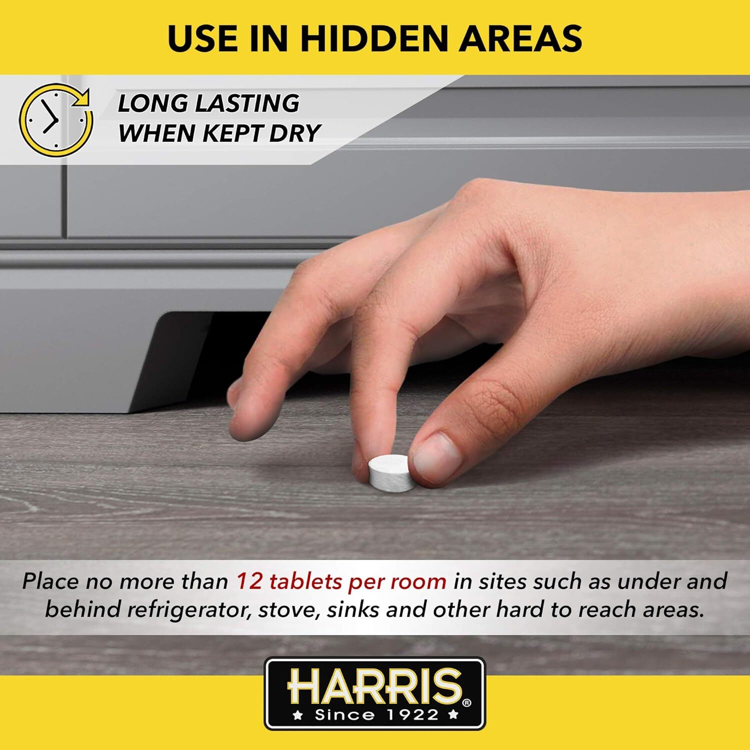 Harris Roach Tablets, Boric Acid Roach and Insects Killer with Lure, Alternative