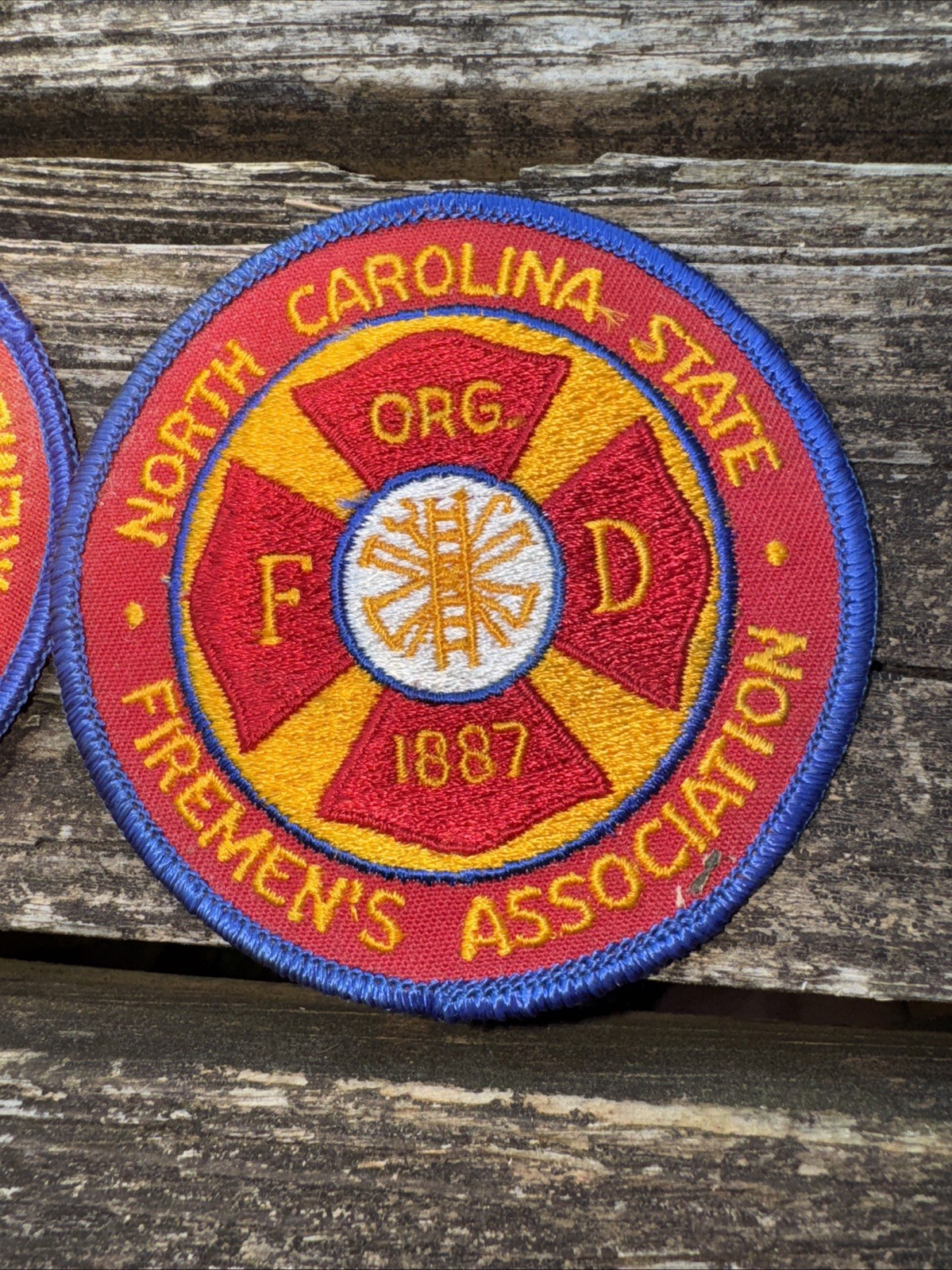 3.5" North Carolina State Firemen's Association NC Fire Fighters Patch S6A