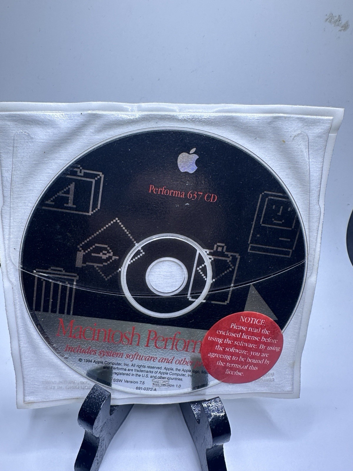 1994 Apple Macintosh Performa 637CD Disk OS 691-0372-A Version 7.5