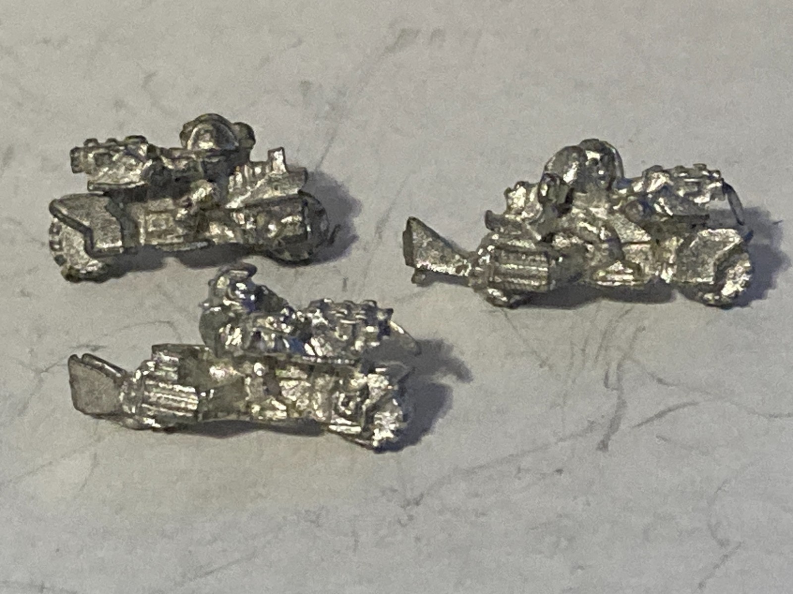 EPIC WARHAMMER 40K METAL Attack Bikes Space Marine lot of 3 - 8mm Oldhammer