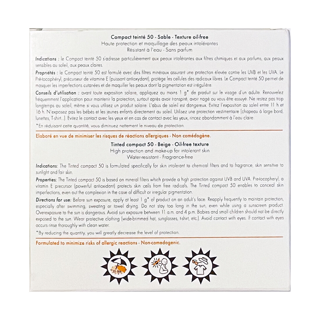 Avene HIGH PROTECTION Tinted Compact SPF50 - Sable Beige 10g - Exp: 02/2026