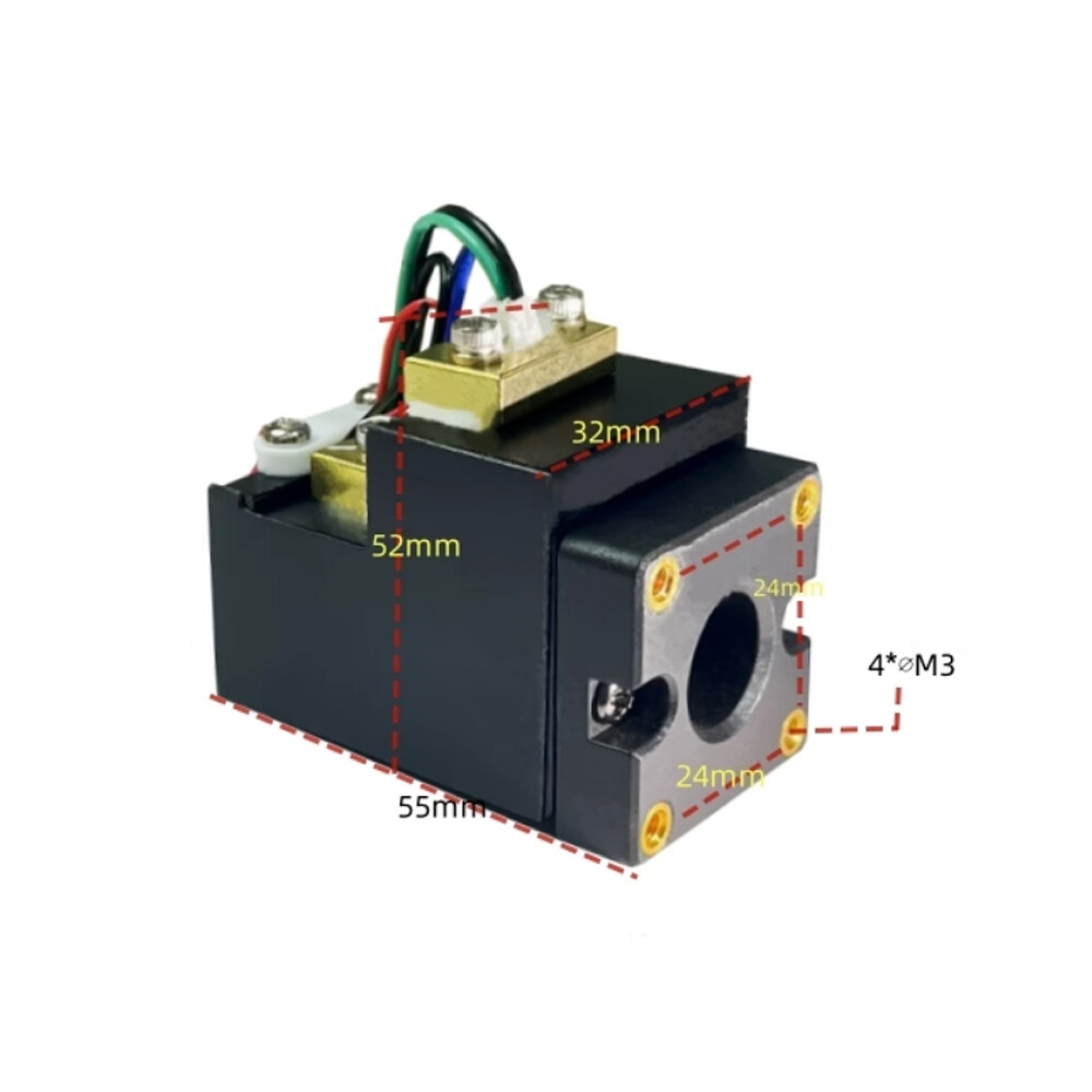 200mW Yellow Laser Synthesis Gold Light Source Research Detection Laser Module