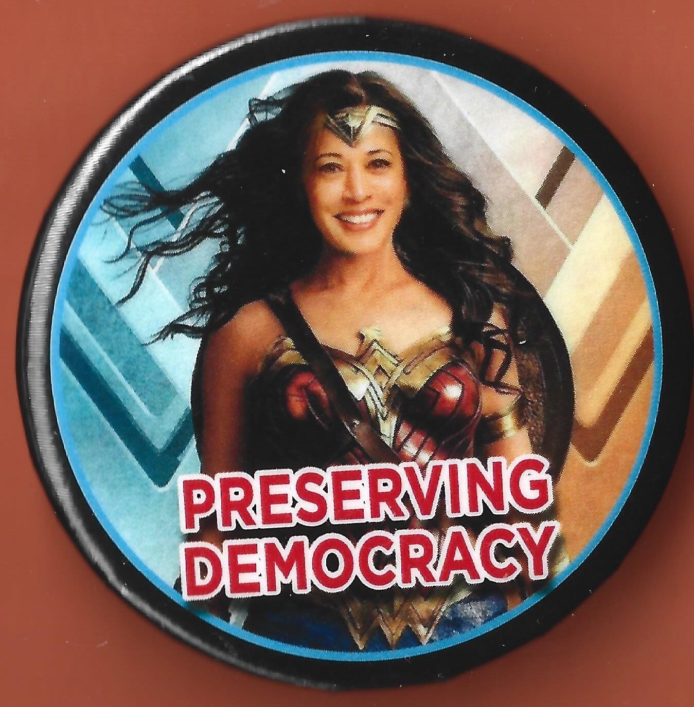 2024 Kamala Harris - 2.25" / "Preserving Democracy" Campaign Button(Pin18)