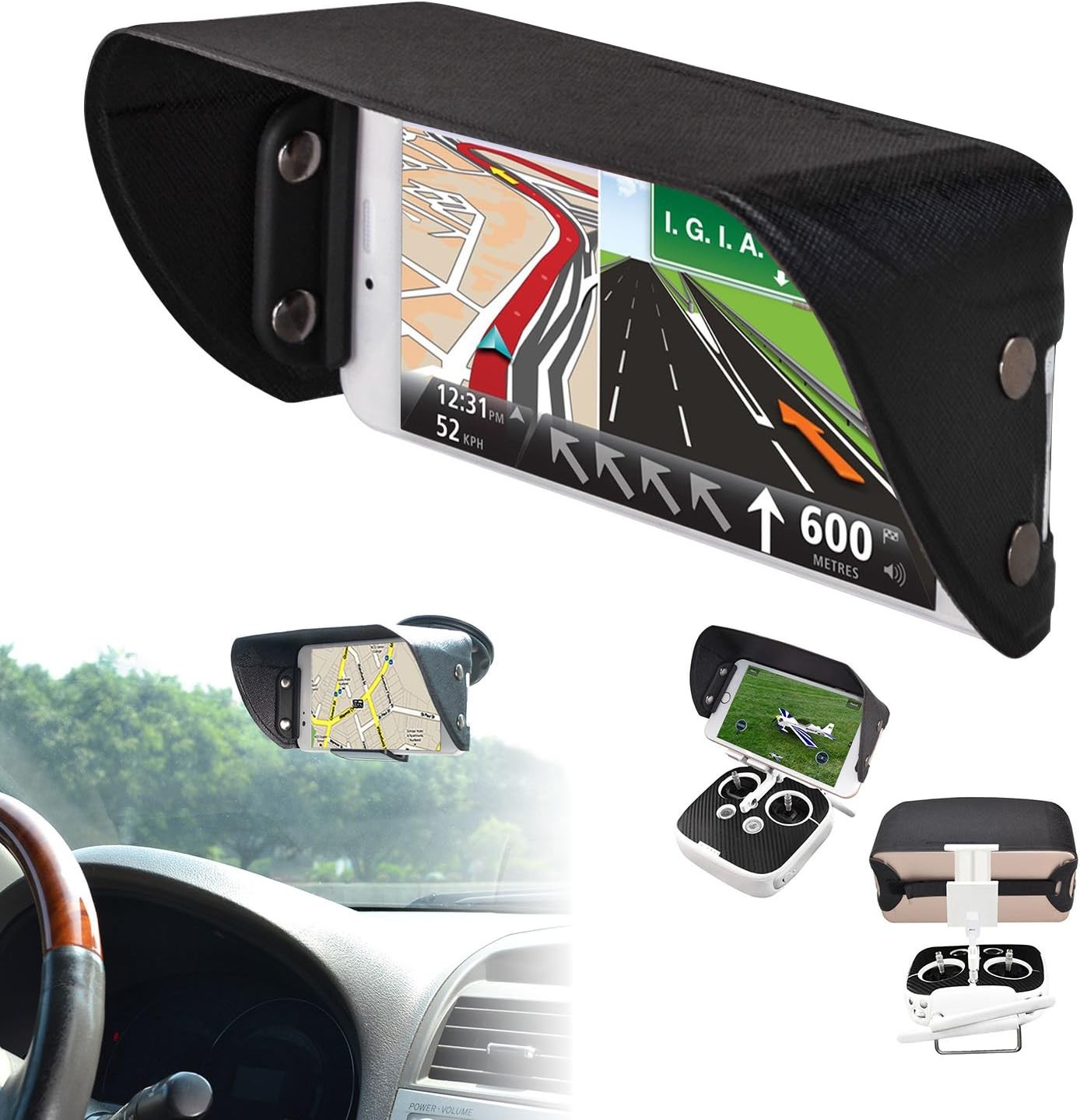 Foldable Sun Shade Visor for Mobile Phones Controllers Anti Glare Compatible