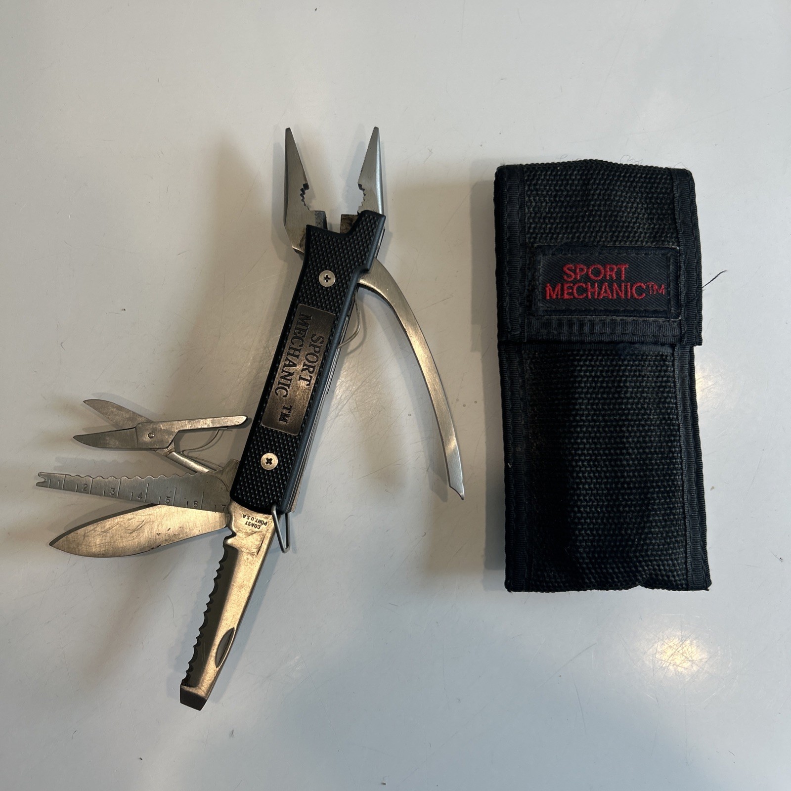 Vintage Premium Coast PORT Sport Mechanic Multi Tool Knife Pliers Made in USA 6"