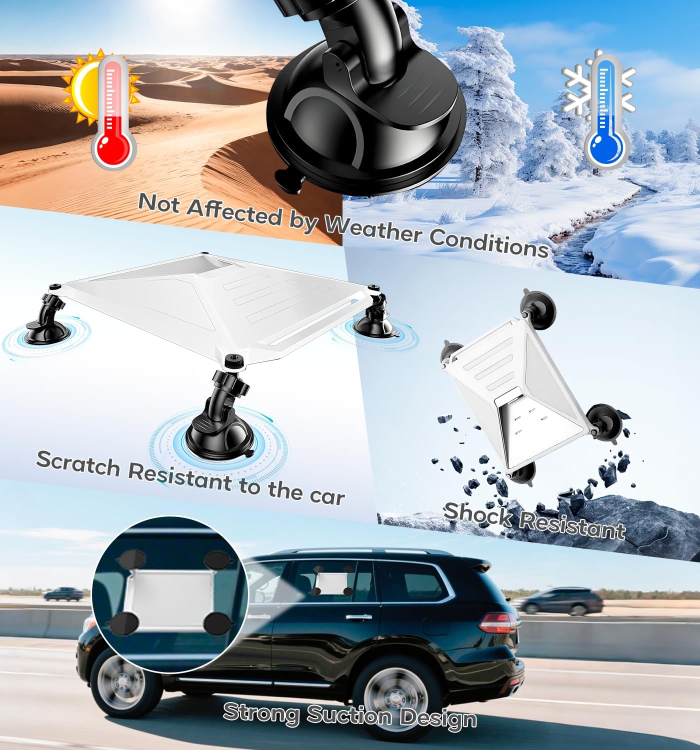Morlivan Suction Cup Mount for Car Compatible with Starlink Mini, Protective ...