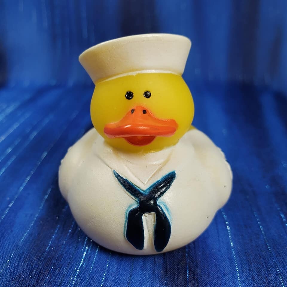 One US Navy Rubber Duck in Dress Uniform Military Party Graduation FREE SHIP NEW