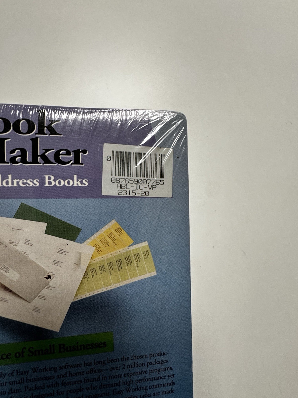 Easy Working Address Book & Label Maker Factory Sealed Vintage DOS Floppy Disk