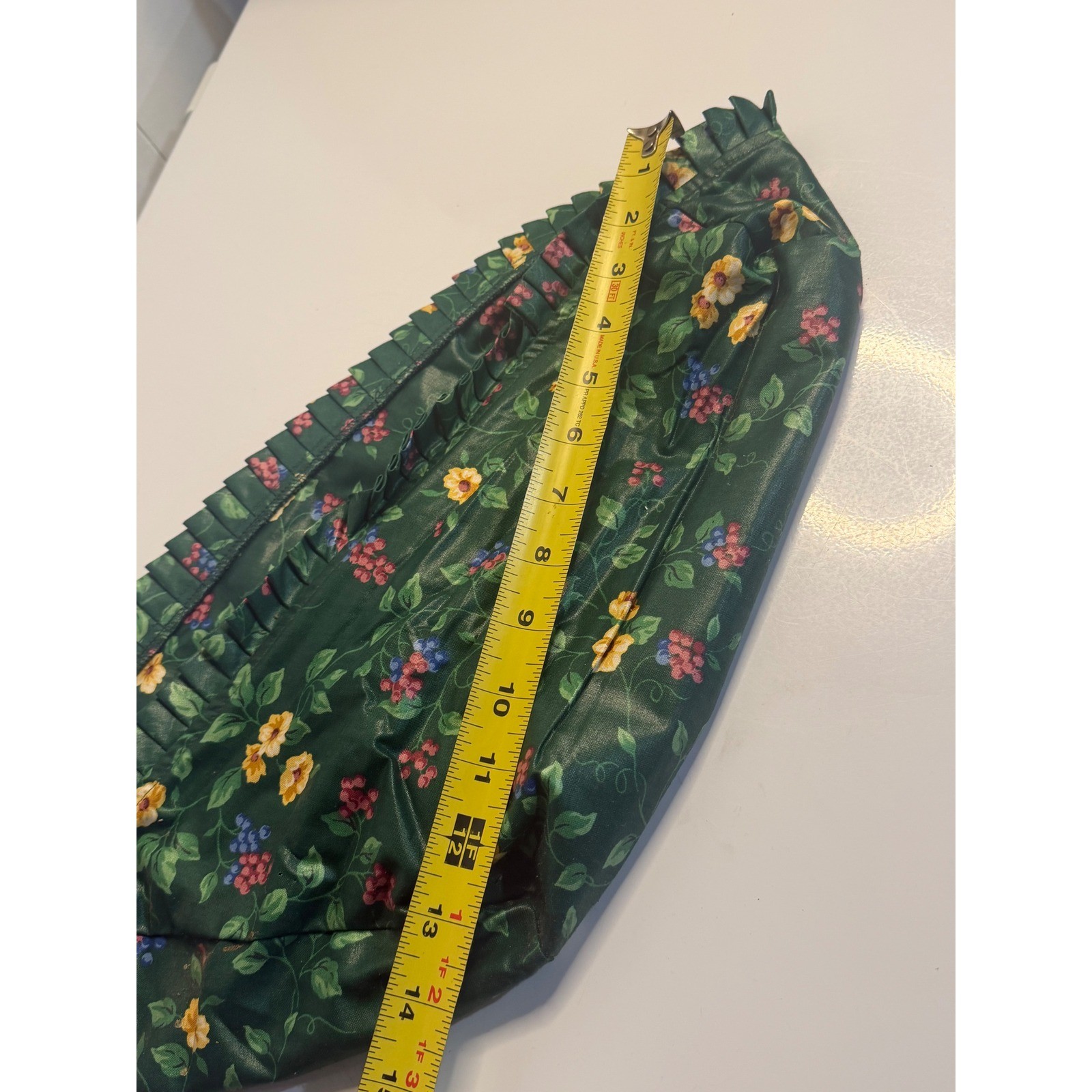 VTG Longaberger Basket Liner Floral Berry Botanical Ruffle Replacement Accessory
