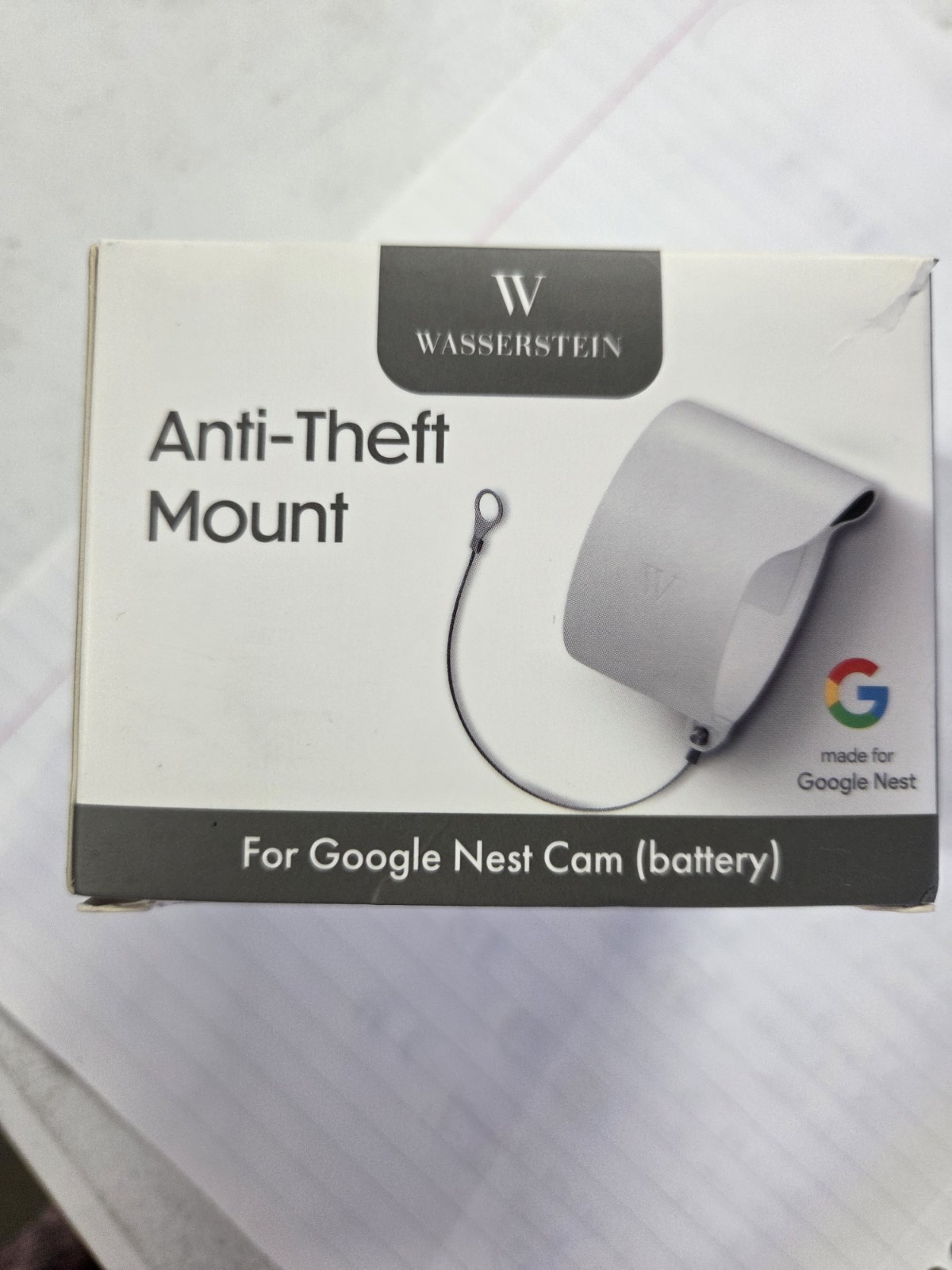 Wasserstein Anti-Theft Mount For Google Nest Cam (Battery) - White