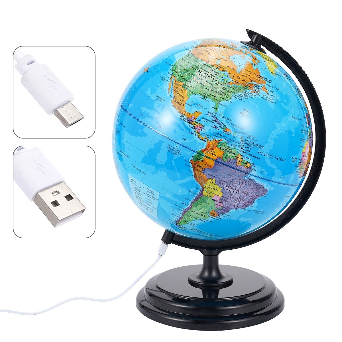 10inch World Globe Desktop Tabletop Globe Geography Teaching Globe for Children