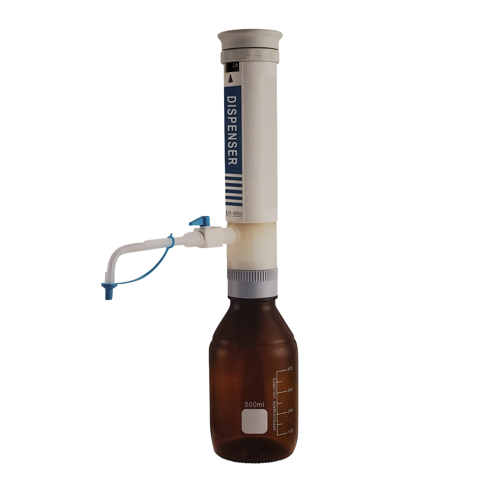Bottletop Dispenser with Amber Glass Media Bottle (5-30 ml)