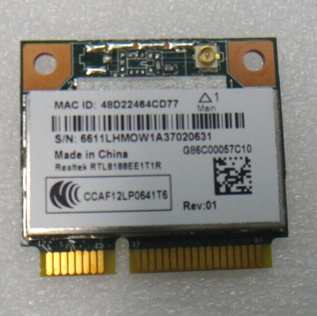 Genuine  Toshiba Satellite C55-A Series 15.6"  Wireless Wi-Fi Card RTL8188EE1T1R