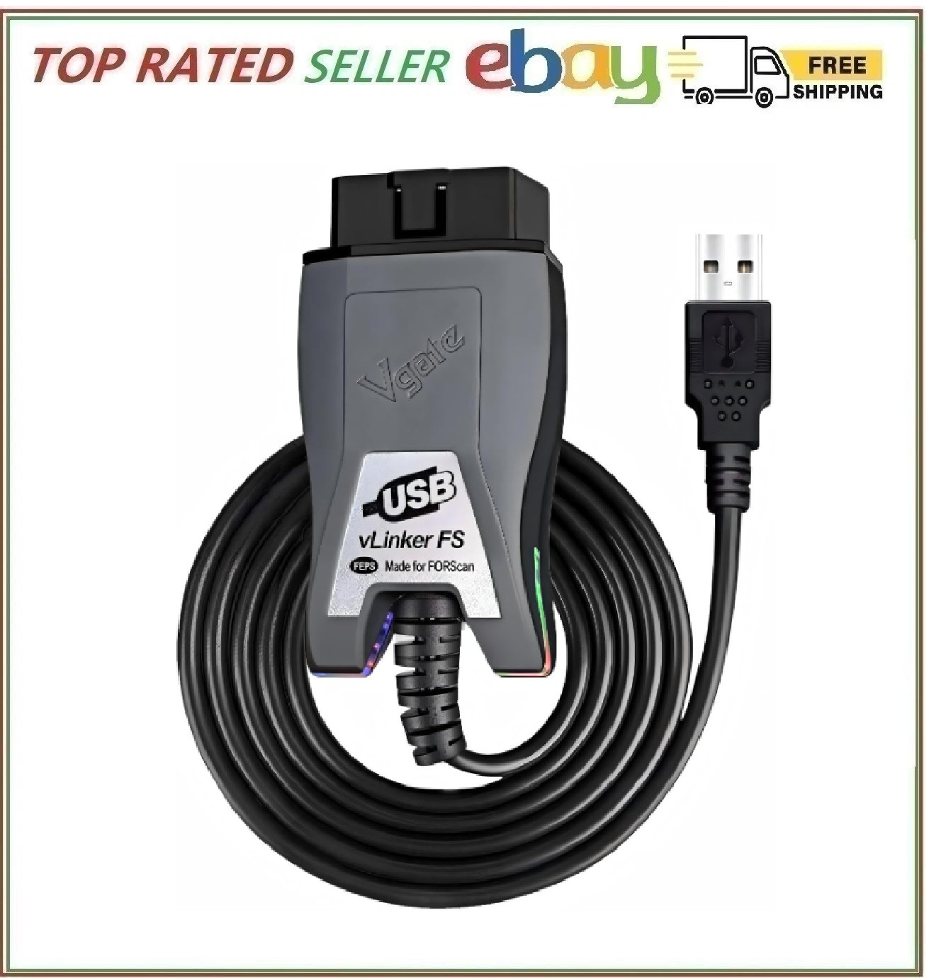 Vgate vLinker FS OBD2 USB Adapter for FORScan HS/MS-CAN Auto Switch