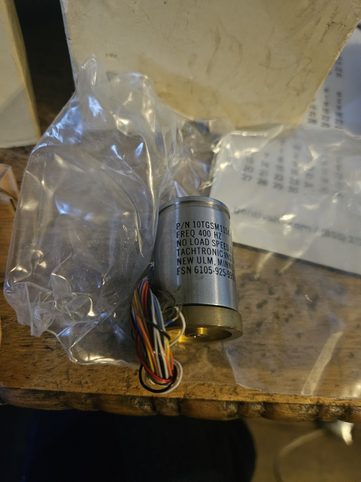 HTF VINTAGE NOS TACHTRONIC INSTRUMENTS MILITARY SERVO MOTOR TACH GEN 10TGSM1154