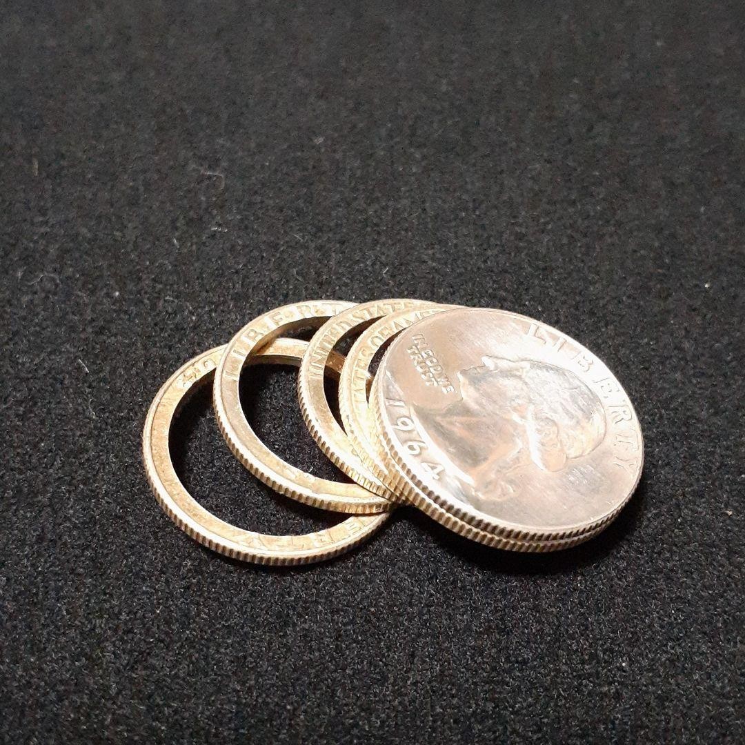 Second hand magic tricksB147 coin magic stack coin silver coin