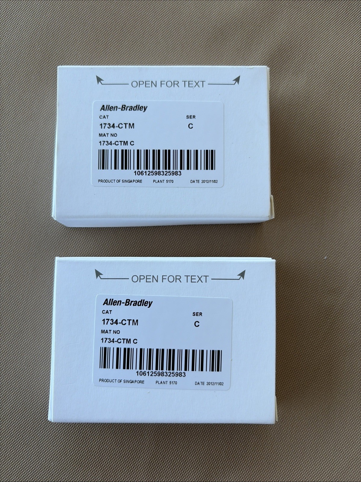 New Allen-Bradley 1734-CTM POINT I/O Common Terminal Module (Qty 2)