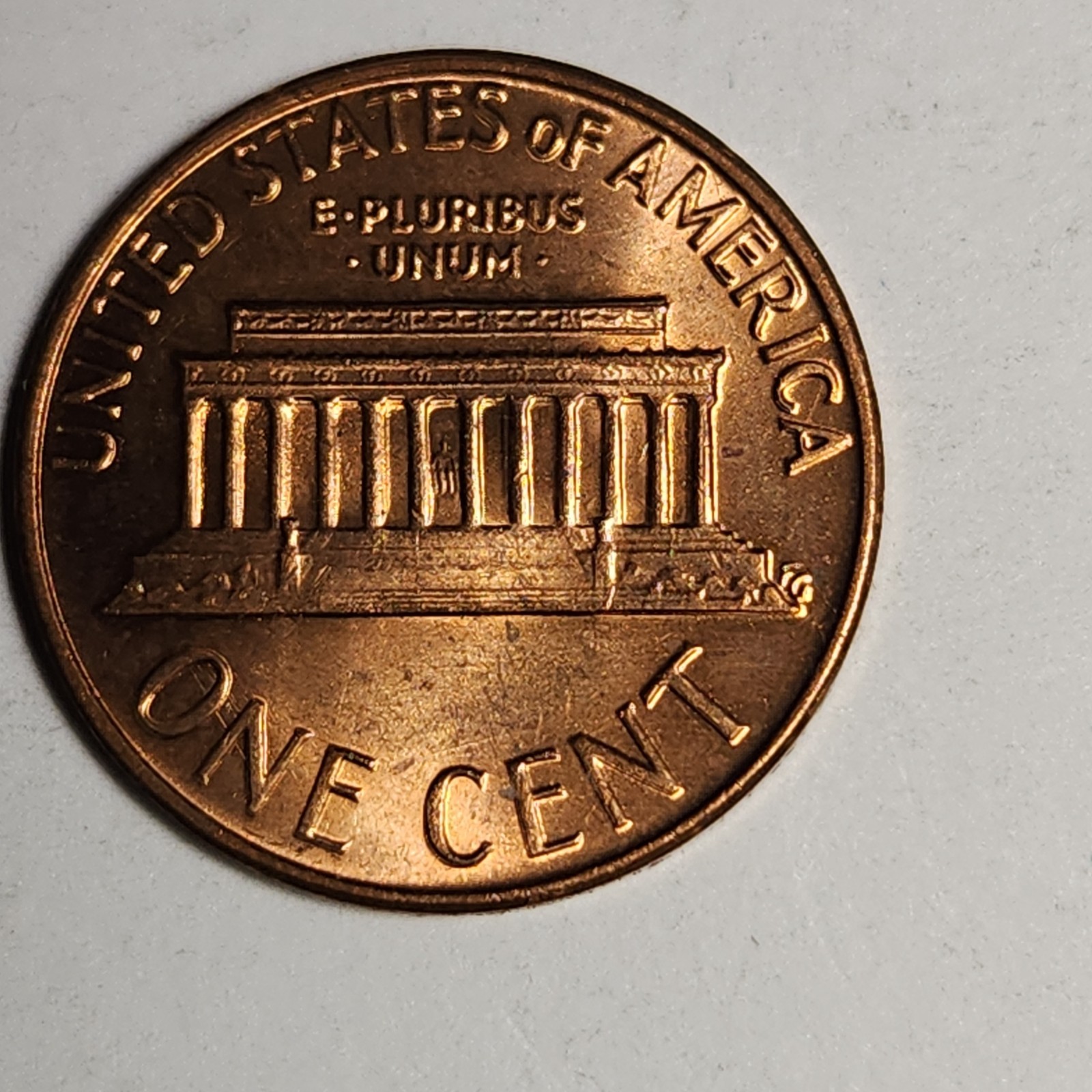 1975 Lincolnl Cent,Misaligned Die, Doubled Die Reverse, DDR, Mint RD