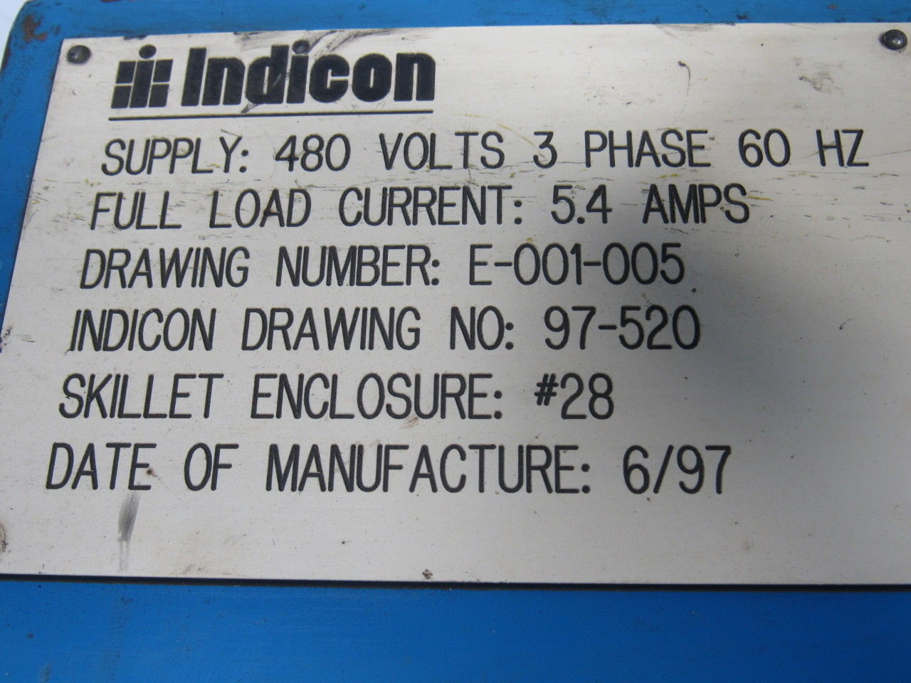 RAPISTAN 480V 5.4 AMP Conveyor Machine Controller W/Reversing Starter Lot/1