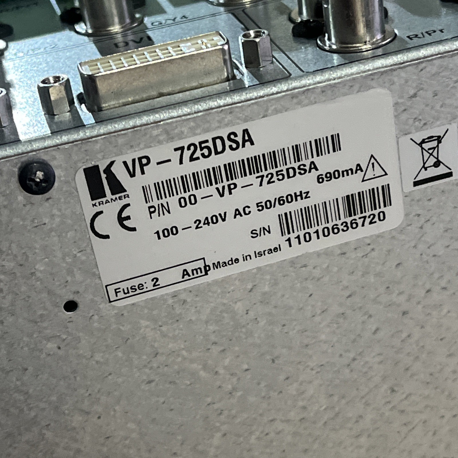 KRAMER VP-725DSA DIGITAL PRESENTATION SWITCHER/SCALER